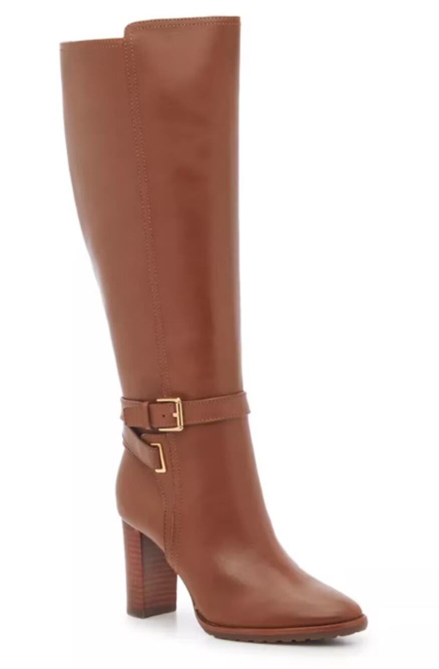 Lauren Ralph Lauren Womens Manchester Knee High Boots Size 5.5 B Tan Leather NIB